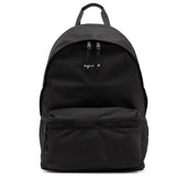 AGNES B LARGE BACKPACK NH02M-02 NYLON BLACK LAPTOP COMPARTMENT