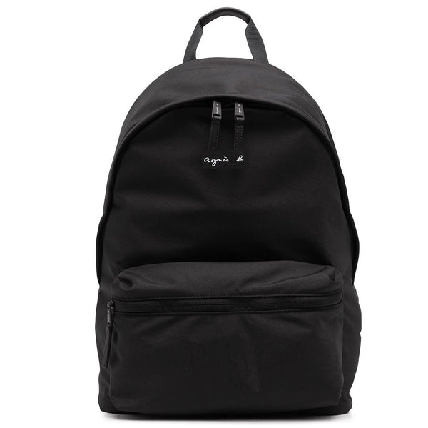 AGNES B LARGE BACKPACK NH02M 02 NYLON BLACK LAPTOP COMPARTMENT cadysdeluxe