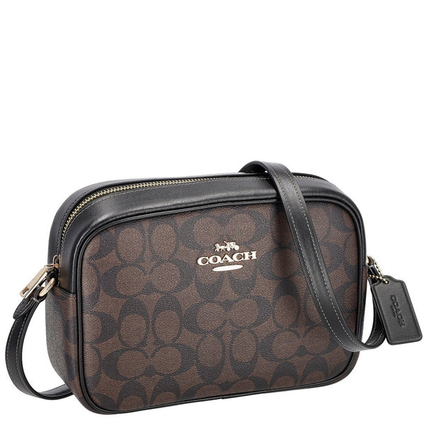 COACH JAMIE CAMERA BAG IN SIGNATURE CANVAS IN GOLD/BROWN BLACK CA547