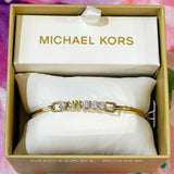 MICHAEL KORS BOXED RHINE STONE BANGLE BRACELET GOLDEN MKJX7316710