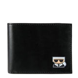 KARL LAGERFELD BIFOLD MAN WALLET BLACK FULL LEATHER LA4W0002