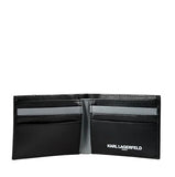 KARL LAGERFELD BIFOLD MAN WALLET BLACK FULL LEATHER LA4W0002