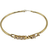 MICHAEL KORS BOXED RHINE STONE BANGLE BRACELET GOLDEN MKJX7316710