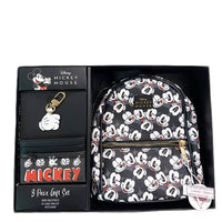 MICKEY MOUSE  GIFT SET BACKPACK. CARD HOLDER , KEY CHAIN IN BOX