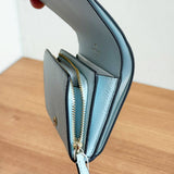 KATE SPADE KAYLA SMALL L-ZIP WALLET KK056 FULL LEATHER HAZY MORNING