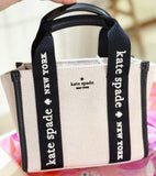 KATE SPADE KIP MINI CANVAS TOTE BAG IN NATURAL MULTI KL062