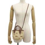 LONGCHAMP LE PANIER PLIAGE BASKET XS - CANVAS 10206 HCF 035 BROWN CROSSBODY