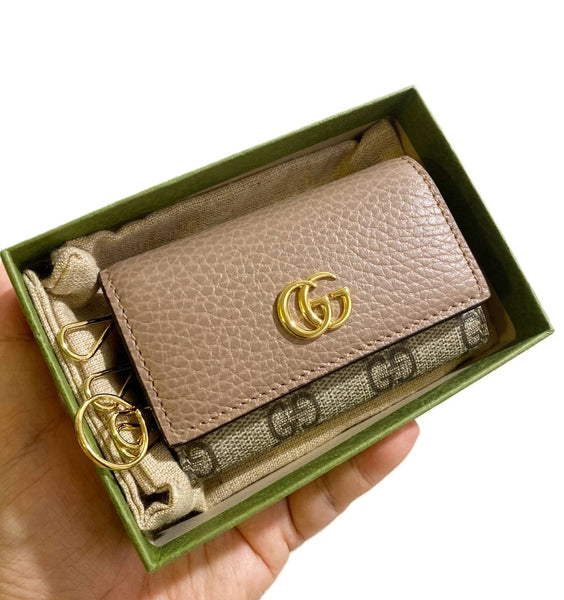 GUCCI GG MARMONT LEATHER KEY CASE HOLDER 456118