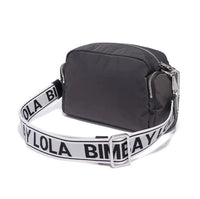 BIMBA Y LOLA  MEDIUM ANTHRACITE NYLON CROSSBODY BAG