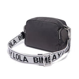 BIMBA Y LOLA  MEDIUM ANTHRACITE NYLON CROSSBODY BAG