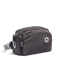 BIMBA Y LOLA  MEDIUM ANTHRACITE NYLON CROSSBODY BAG