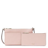 KATE SPADE SADIE CROSSBODY SET K7402 IN CHALK PINK EXTRA POUCH 2IN ONE