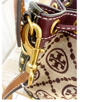 TORY BURCH BROWN ‘T MONOGRAM’ SHOULDER BAG 86545 BUCKET