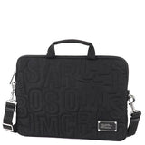 MARC JACOBS QUILTED NYLON LAPTOP BAG  4S4SCP001S02 BLACK SIGNATURE LOGO