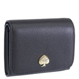 KATE SPADE KAYLA SMALL L-ZIP WALLET BLACK KK056 FULL LEATHER