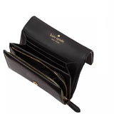 KATE SPADE KAYLA SMALL L-ZIP WALLET BLACK KK056 FULL LEATHER