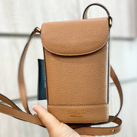 KATE SPADE VERONICA NORTH SOUTH PHONE CROSSBODY KE820 BUNGALOW BROWN