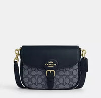 PRE ORDER COACH AMELIA SADDLE BAG IN SIGNATURE JACQUARD