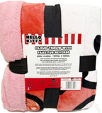 HELLO KITTY CLOUD THROW 50" X 60" FAUX FUR REVERSE THROW BLANKET