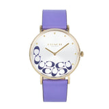 COACH BOXED PERRY QUARTZ WATCH WOMEN 14504135 ANALOG 36MM VIOLET