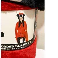 MINNIE MOUSE SOFT FLEECE HOODED THROW COSY HOODIE BLANKET 109x206cm