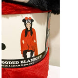 MINNIE MOUSE SOFT FLEECE HOODED THROW COSY HOODIE BLANKET 109x206cm