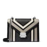 MICHAEL KORS WHITNEY MEDIUM COLOR-BLOCK AND SIGNATURE LOGO SHOULDER BAG BROWN MULTI 35R4GWHL6Y