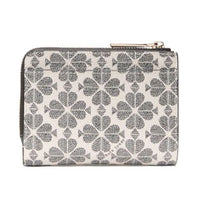 KATE SPADE MADISON SMALL L ZIP WALLET KK894 SPADE FLOWER BLACK MULTI
