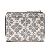 KATE SPADE MADISON SMALL L ZIP WALLET KK894 SPADE FLOWER BLACK MULTI
