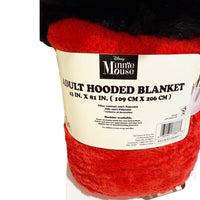 MINNIE MOUSE SOFT FLEECE HOODED THROW COSY HOODIE BLANKET 109x206cm