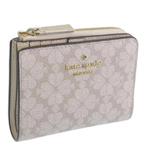 KATE SPADE MADISON SMALL L ZIP WALLET KK894 SPADE FLOWER BEIGIE