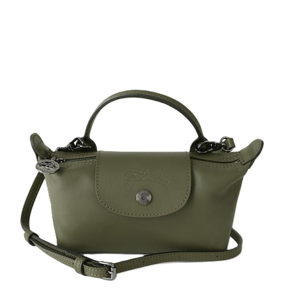 LONGCHAMP LE PLIAGE XTRA XS POUCH LEATHER CROSSBODY  34205 987 549 GREEN