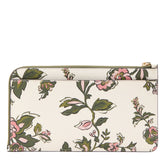 KATE SPADE LUCY FLOWER FLORAL LARGE L-ZIP MERINGUE MULTI KL855