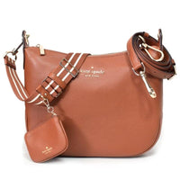 KATE SPADE ROSIE CROSSBODY PEBBLE LEATHER DOUBLE STRAPS K5807 EXTRA POUCH BROWN
