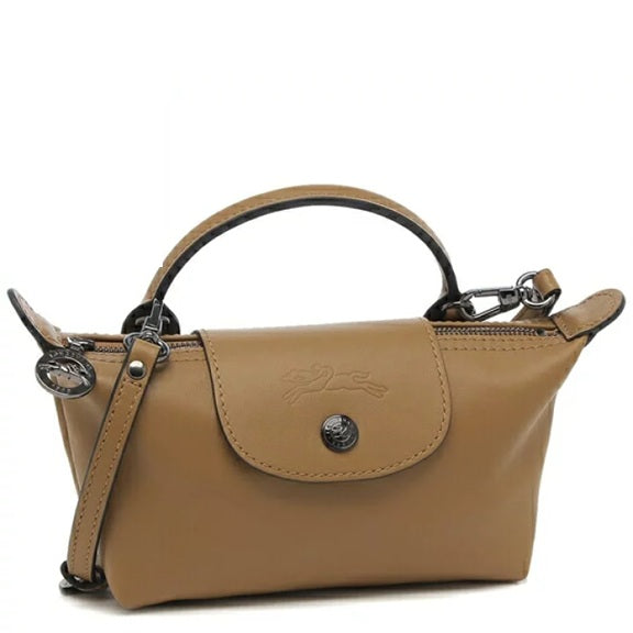 LONGCHAMP LE PLIAGE XTRA XS POUCH LEATHER CROSSBODY  34205 987 004 BROWN