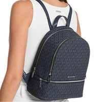 MICHAEL KORS RHEA MEDIUM BACKPACK ADMIRALTY BLUE SIGNATURE 35S5SRAB2B