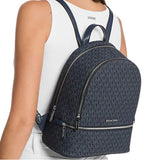 MICHAEL KORS RHEA MEDIUM BACKPACK ADMIRALTY BLUE SIGNATURE 35S5SRAB2B
