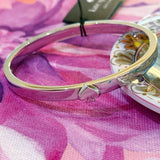 KATE SPADE EVERYDAY SPADE THIN METAL BANGLE BRACELET  O0RU3143 SILVER