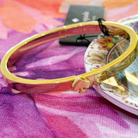 KATE SPADE EVERYDAY SPADE THIN METAL BANGLE BRACELET O0RU3143 GOLD