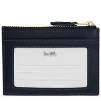 COACH MINI ID SKINNY IN SIGNATURE JACQUARD IN  MIDNIGHT NAVY CU988