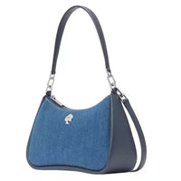 KATE SPADE KAYLA DENIM CONVERTIBLE SHOULDER BAG BLUE MULTICOLOR  KK080