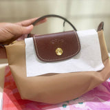 LONGCHAMP LE PLIAGE POCHETTE NYLON COSMETIC BAG POUCH 34175 089 P86 BROWN CHAMOIS