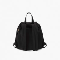 AGNES B. VOYAGE SMALL NYLON DRAWSTRING BACKPACK P571VN01 BLACK