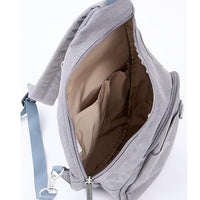 ANELLO FROM JAPAN SLING CROSSBODY BAG (HAS BACK ZIP) LIGHT GREY