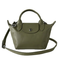 LONGCHAMP LE PLIAGE XTRA TOP HANDLE BAG XS – LEATHER  1500 987 549 MILITARY GREEN