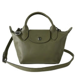 LONGCHAMP LE PLIAGE XTRA TOP HANDLE BAG XS – LEATHER  1500 987 549 MILITARY GREEN