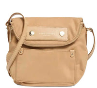 MARC JACOBS PREPPY NYLON NATASHA SMALL CROSSBODY BAG IN LIGHT BROWN M0012909