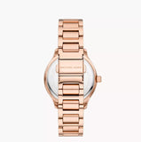 MICHAEL KORS SAGE THREE-HAND ROSE GOLD TONE STAINLESS STEEL WATCH