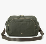 AGNES B CROSSBODY TRAVEL BAG  FROM JAPAN NYLON BAG MILITARY DARK GREEN