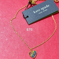 KATE SPADE RAINBOW JOY HEART  ANKLET BRACELET KH682